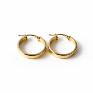 Boucles d’oreilles style love d’or 18k, 23mm, 2.73g