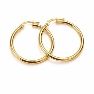 Anneaux d’or 18k, 20mm, 1.15g