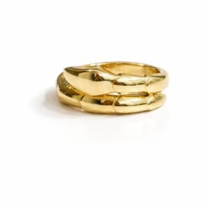 Bague serpent d’or 18k, taille 7, 1.78g