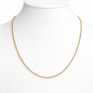 Chaîne tauco fine d’or 18k, 45cm, 1.26g