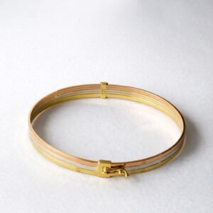 Bracelet d’or 18k trois tons , petit poignet (15-16). 5.89g