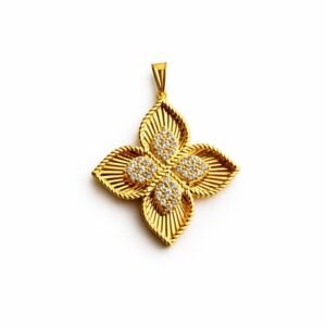 Pendentif d’or 18k grand format 27mm , 4.3g