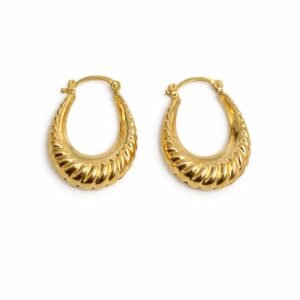 Créoles d’or 18k modèle croissant , 3.12g