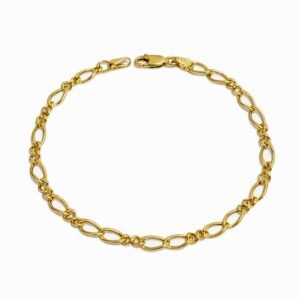 Bracelet figaro infini d’or 18k, 19cm, 3.04g
