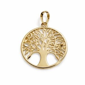 Pendentif arbre d’or 18k, 1.51g