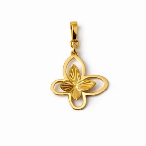Pendentif papillon d’or 18k, 18mm, 1.36g