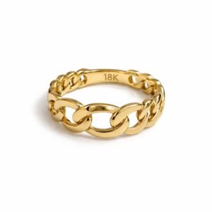 Bague d’or 18k, taille 6, 2.32g