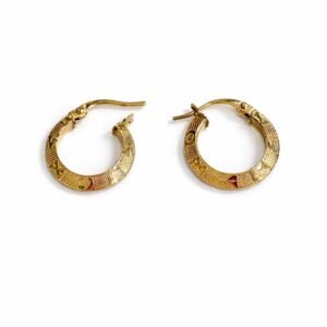 Petits anneaux d’or 18k, 12mm, 0.76g