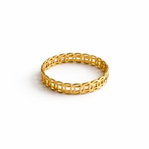 Bague d’or 18k modèle millionaire, taille 5.75, 1.29g