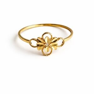 Bague d’or 18k, style traditionnel, taille 7.25, 1.16g