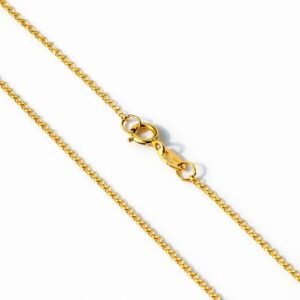 Chaîne foxtail mini d’or 18k, 45cm, 1.26g