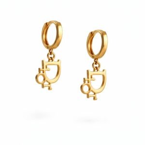 Boucles d’oreilles pendantes d’or 18k, 3g