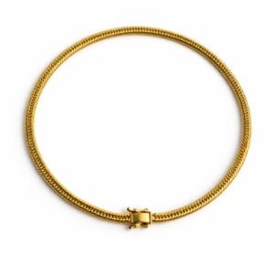 Bracelet japan d’or 18k, fermoir triple d’or, 19cm, 1.93g