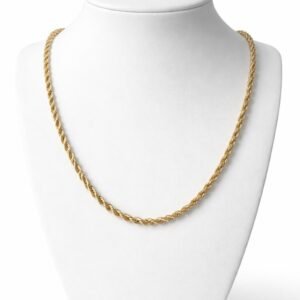 Chaîne torsade d’or 18k, 45cm, 4.13g