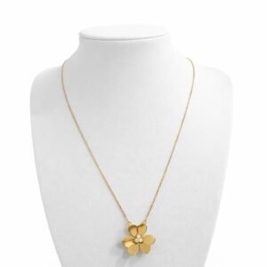 Collier d’or 18k trèfle, 45cm, 4.19g