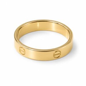 Bague d’or 18k, style love, taille 7, 2.39g