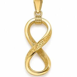 Pendentif d’or 18k, style infini , 20mm, 0.95g