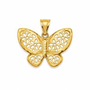 Pendentif papillon d’or 18k, 23mm, 1.91g