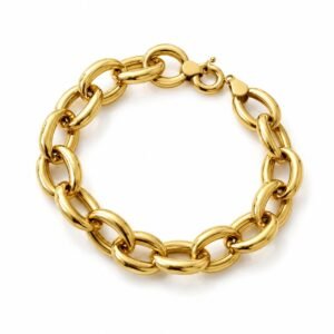 Bracelet d’or 18k, grains de café, 18cm, 10.39g