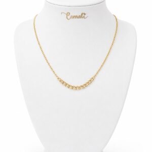 Chaîne d’or 18k, style cubaine, dégradée, 45cm, 2.59g