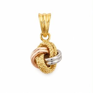 Pendentif d’or 18k trois tons, 5mm (petit) 0.55g