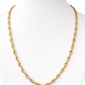 Chaîne d’or 18k, style grain de café, taille 50cm, 3.95g