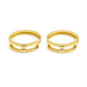 Boucles d’oreilles d’or 18k, inspiration move, 2.96g