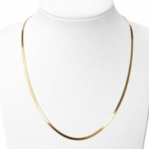 Chaîne plate d’or 18k, 40cm, 2.82g