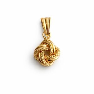 Pendentif noeud d’amour d’or 18k, 6 mm