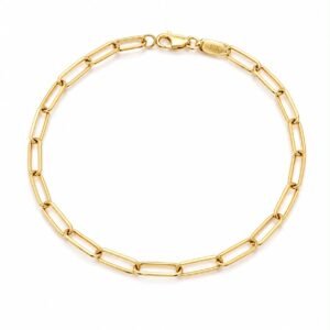 Bracelet paperclip d’or 18k, 19cm, 1.79g