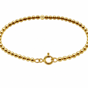 Bracelet d’or 18k, boules, taille 16 (petit poignet), 3.87g